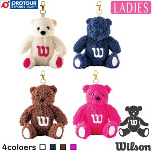 Wilson Bear BALL POUCH BEBP-2320(26137) / ウイルソン ベア ボールポーチ 全4色(ホワイト/ネイビー/ブラウン/ピンク) レディース｜protoursports