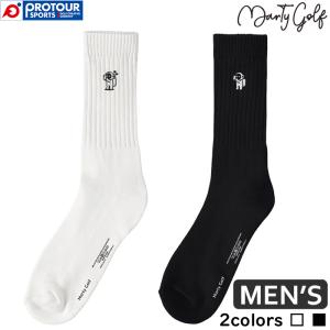 Marty Golf Tanuki Sweat (97) (white/black) / マーティーゴルフ