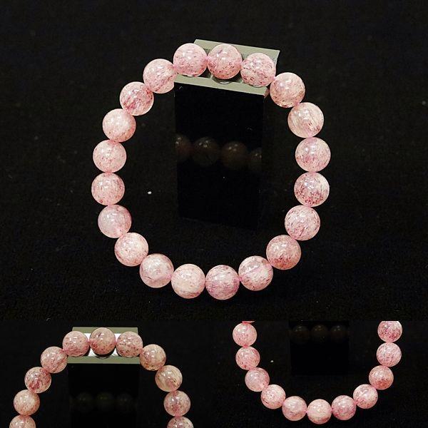 [Original天然石] 美意識向上 ピンクエピドートA4 [9.5mm]100060