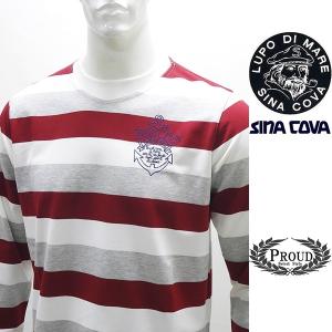 シナコバ 特選品 ￥21000+税[LL] 長袖 Tシャツ メンズ カラーボーダースタイル SINACOVA SARDEGNA 20221043    sc KNs m 20110040｜proud