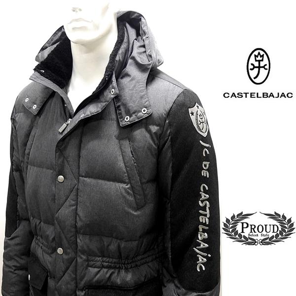 カステルバジャック ￥59000+税 [48/L]ダウンコート メンズ ヒップオーバー フーデット防...
