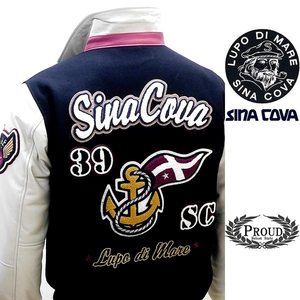 シナコバ アウトレット ジャケット L ゴルフ タウンウェア スタジャン レザーコンビ バックショッ...