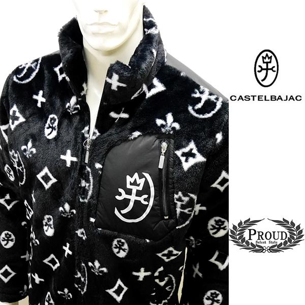 カステルバジャック アウトレット ジャケット 48 L ゴルフ タウンウェア フリースモノグラム メ...