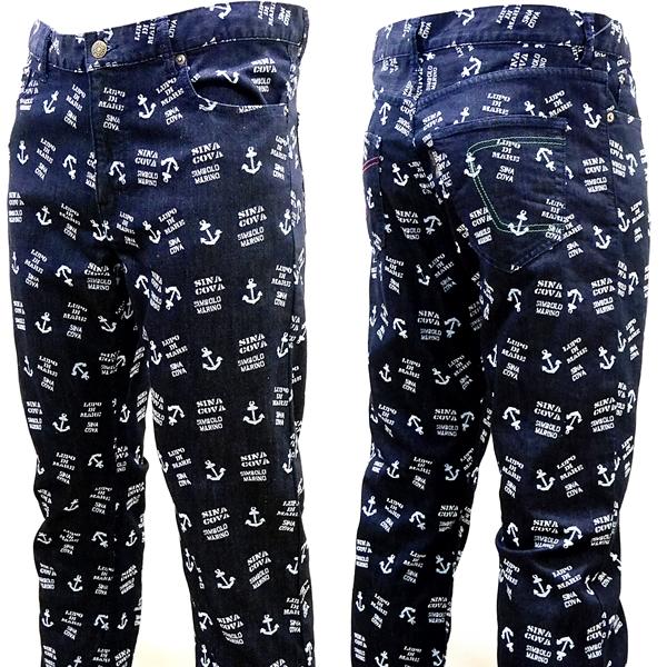 シナコバ アウトレット ジーンズ 84 ゴルフ タウンウェア デニムモノグラム ライトウエイトタイプ...