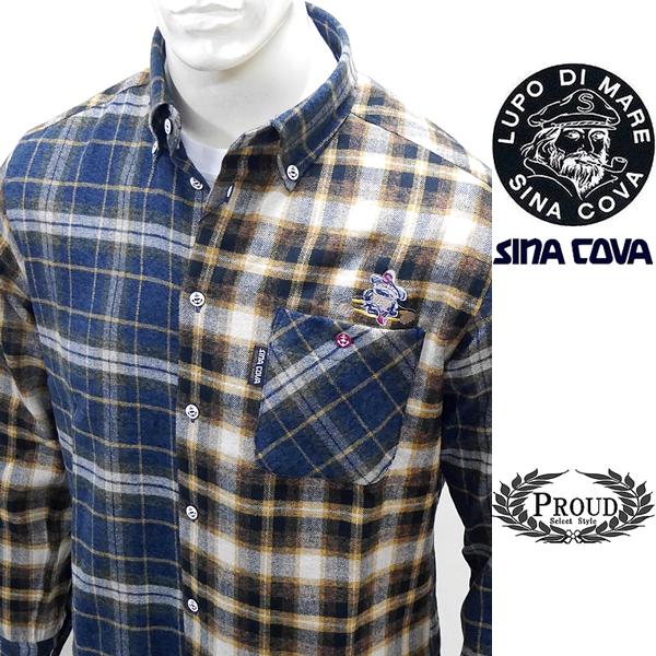 シナコバ ネルシャツ L ゴルフ メンズウェア マルチカラーチェック 37400円 新作24AW 2...