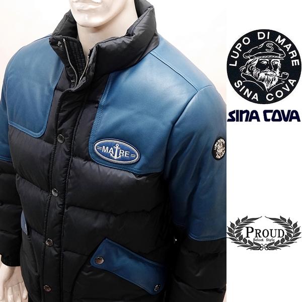 シナコバ ダウンジャケット L ゴルフ メンズウェア レザーダウンコンビ バックショットモデル 17...