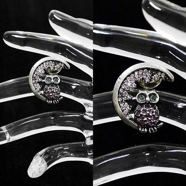 [Original]￥3500+税 [F] キラキラお月様とフクロウ  ピンズ  ] 4102731...