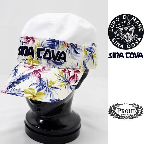 シナコバ 特選品￥13000+税 [F]キャップ/バイザー  ゴルフ2WAY トロピカルフラワー]7...