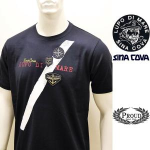 シナコバアウトレット ￥13000+税 [L]半袖 Tシャツ メンズ フロントアイコンデザイン SINACOVA SARDEGNA 90207074                scTCsm 19110540｜proud