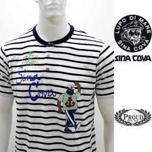 シナコバアウトレット￥23000+税[LL] 半袖 Tシャツ メンズ ヘンリーネックデザイン SINACOVA  GENOVA 20230079-e                scTCsm 19120520｜proud