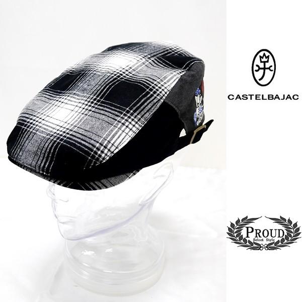 カステルバジャック ￥7800+税 [F] ハンチング メンズ チェック×カラーチェンジデザイン 9...