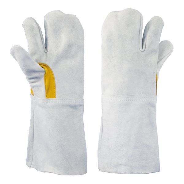 牛床革手袋 吟当付 3本指 溶接 8301-7Y 1双　