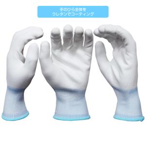 ウレタン 背抜き手袋 10双/袋 白 ウレタン...の詳細画像1