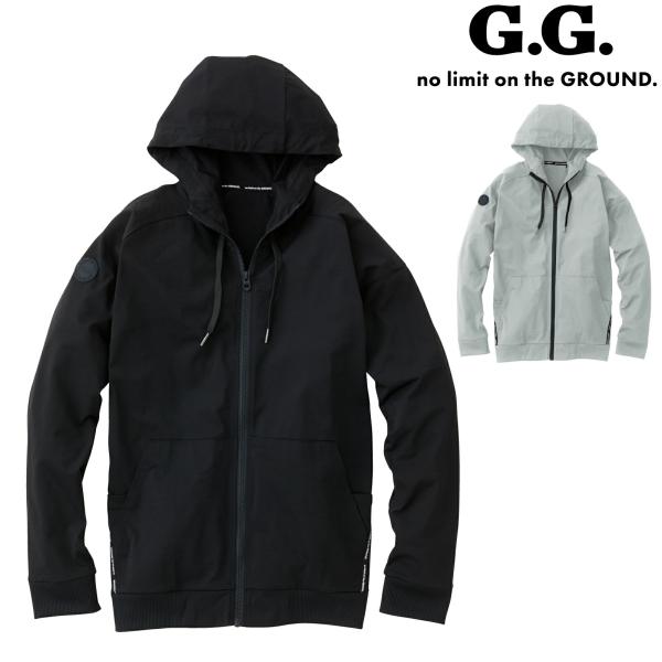 G.GROUND 長袖パーカー 8255-04 G.G フーディ ストレッチ イージーケア 吸汗速乾...