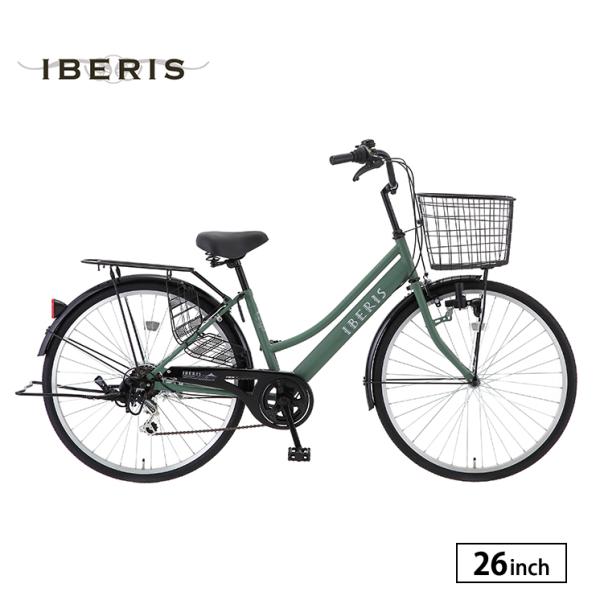 イベリス 自転車 26インチ 外装6段変速 LEDブロックライト シティサイクル サカモトテクノ