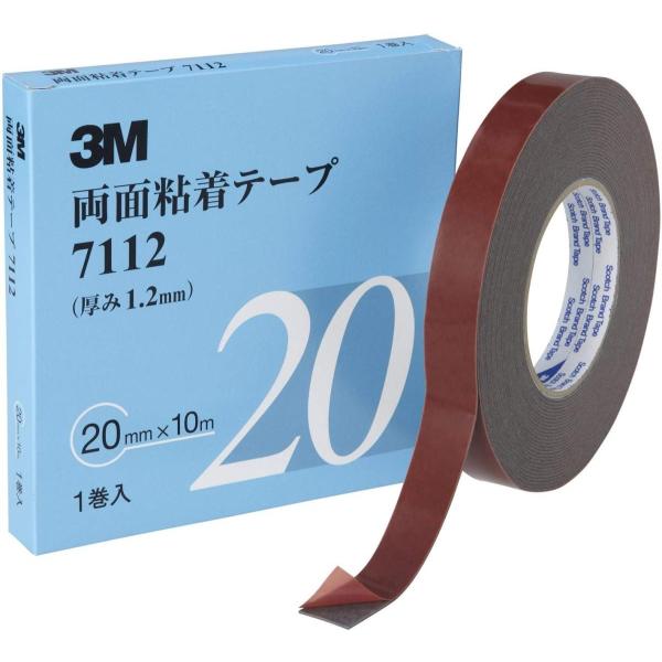 3M スリーエム 7112 両面粘着テープ 20mm×10m 1巻入