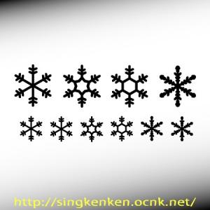 雪の結晶 スノークリスタル カッティングステッカー