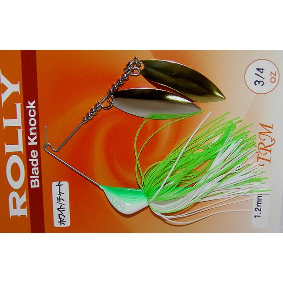 TRM ローリー ブレードノック ヘビースピナーベイト 3/4ozワイヤー1.2mm（ホワイト/チャ...