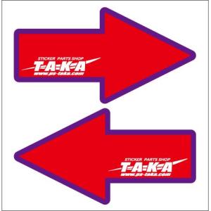 TAKAロゴプリントステッカー 赤グラデーション : パーツショップ