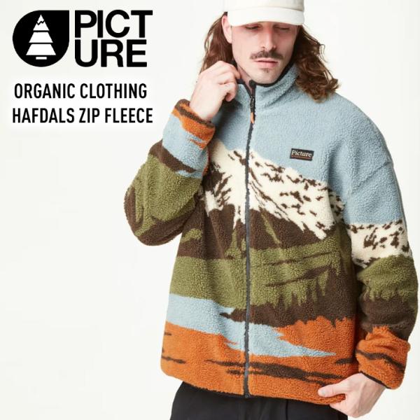 PICTURE ピクチャー HAFDALS ZIP FLEECE マウンテン 柄 フリース ジップ ...