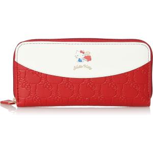 ハローキティ - ハローキティ　50周年記念デザイン　ラウンド長財布 SANRIO サンリオ ハローキティ 50周年 総柄デザイン（ピンク系