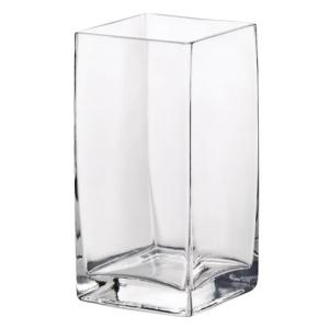 シンプルガラス花瓶　角柱型S サイズ：ｗ8×D8×H20cm｜psp-ho1