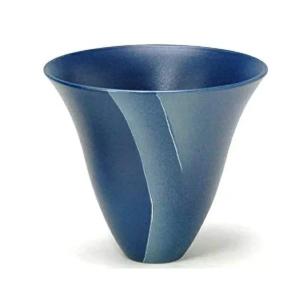 備前焼 陶峰窯 桟切焼 三角耳付花瓶 径10.5×22.5cm : 虹八 kohya