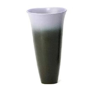 四日市萬古焼 陶炎窯 大宮陶苑 花器 大シリーズ 紺 剣山受付 : 虹八