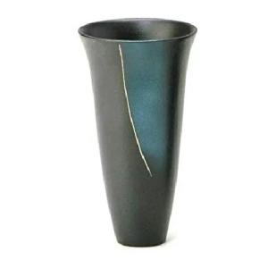 四日市萬古焼 華の器 花器 光竜253 剣山受付 本金銀使用 陶器 水盤