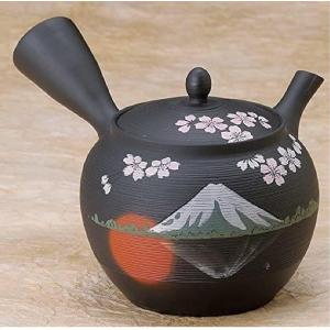 常滑焼 村越風月 本朱泥ロクロ目 木箱入り 急須160ml (陶茶こし)【受注
