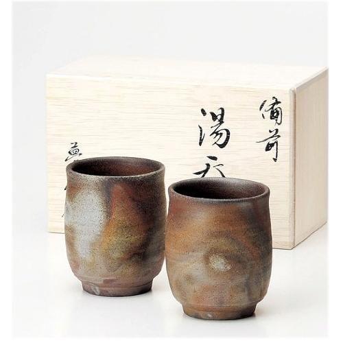 備前焼　夢幻工房 組湯呑 サイズ：6.5×8.5cm　約170ml