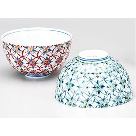 【飯碗 九谷焼】 辻本永芳　花文　組飯椀