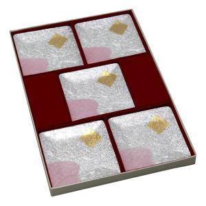 七宝焼 中角 花まい 銘々皿セット5PCセット 116-04A : 虹八 kohya