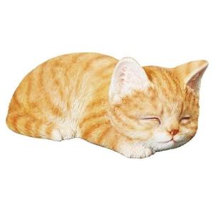 愛らしい猫の置物 眠り猫223 気持ちよさそうに眠るとっても