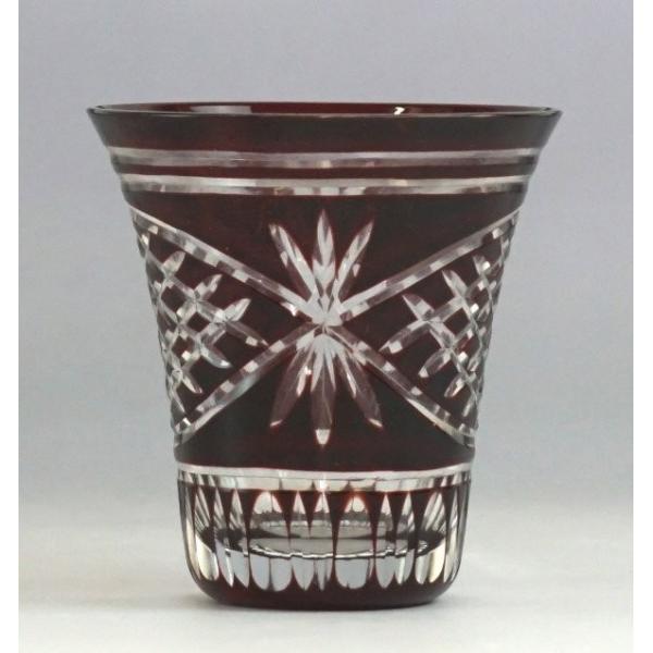 浪漫玻璃 切子グラス 薩摩浪漫 オールド  レッド<ギフト　プレゼント　父の日　母の日　誕生日　お祝...