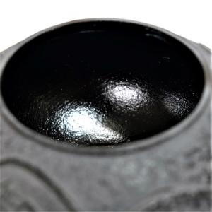 岩手県伝統工芸 南部鉄器 鉄瓶/急須 内面漆加...の詳細画像3