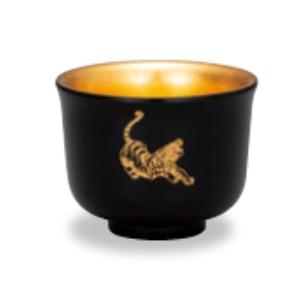 日本製 山中漆器 加賀箔/盃（黒）【虎/馬/兎/猪】 : 虹八 kohya - 通販