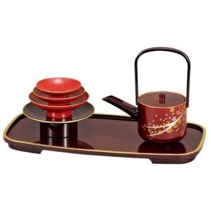 北市漆器 KZ2680 GIN胴張屠蘇器揃【送料無料（沖縄・離島は除く）】 お