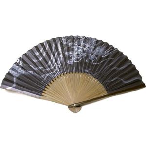 京扇子　唐木中彫紙扇子　龍（扇子のみ） 扇子 メンズ 男性用 紳士扇子  紙 上品 和装小物 京都 ...