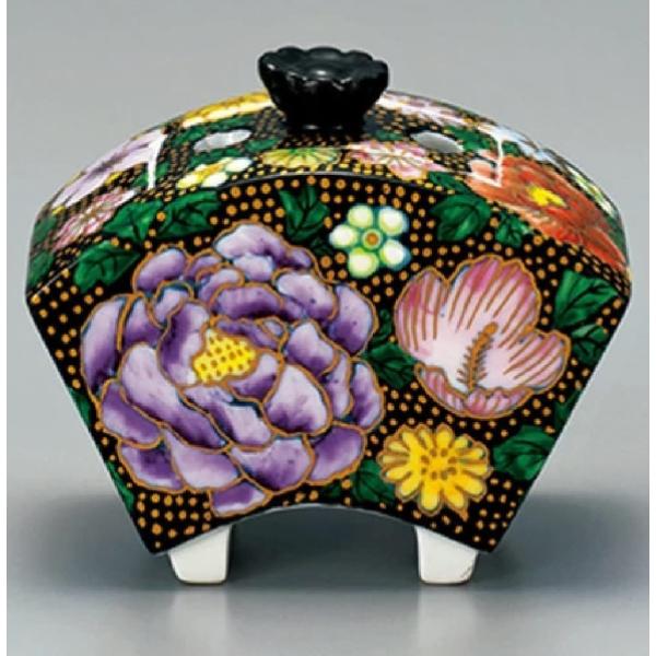 九谷焼　香炉 2.5号香炉 金花詰＜インテリア　ギフト　プレゼント　お返し　誕生日　敬老の日　お祝い...