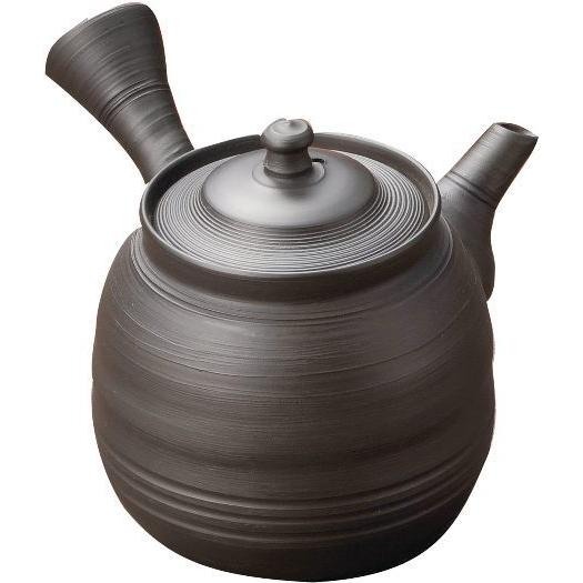 常滑焼急須 匠　村越風月　窯変黒帯線急須　容量：約 260cc【受注生産　納期数日から3ヶ月】