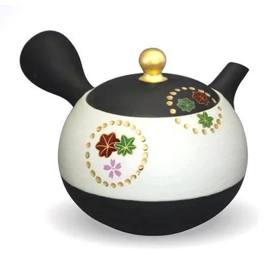 常滑焼　急須　昭萠作　窓絵春秋　240ml　(セラメッシュ茶こし)