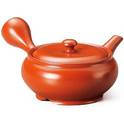 常滑焼　急須【エム網】朱泥中平丸無地急須　230cc