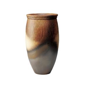 窯肌松皮丸花瓶 13号 （信楽焼・花瓶・花入れ・花器・壺・壷・水盤