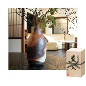 古谷作】筒粉引 （花器・花瓶）有名作家の木箱入り【信楽焼】 : 虹八