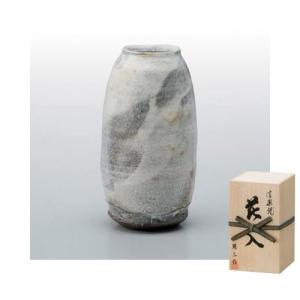 茶道具 花入れ 置用 萩焼き 南蛮 焼〆窯変 高見世清光作 鞍見窯 萩焼