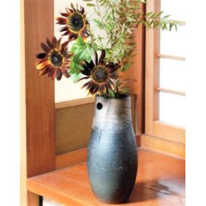 九谷焼 花器/花瓶 8号花瓶 釉裏金箔彩山茶花（花台付） : 虹八 kohya