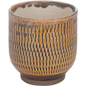 小鹿田焼（ontayaki)湯呑 白トビ サイズ：Φ7×H8cm 飛び鉋 飛びカンナ