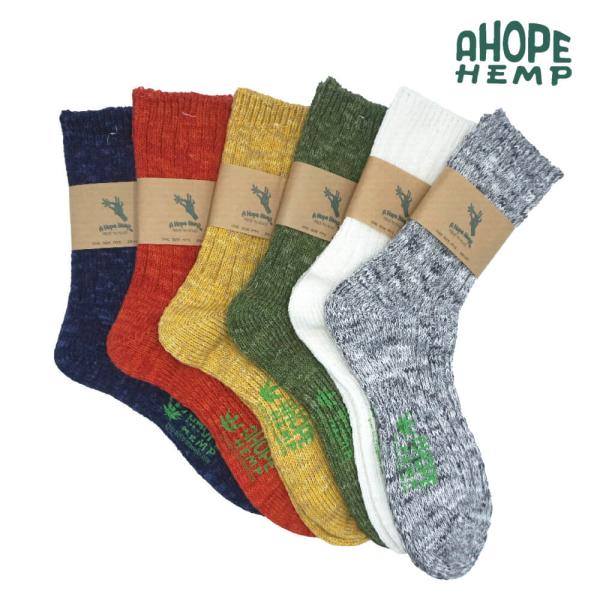 ア ホープヘンプ 靴下 a hope hemp ソックス HSX-009 日本製 麻 杢 おしゃれ ...