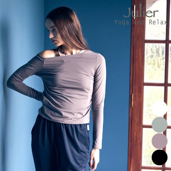 Julier ジュリエ ヨガウェア トップス レディース Ecoco アシンメトリーロングスリーブプ...